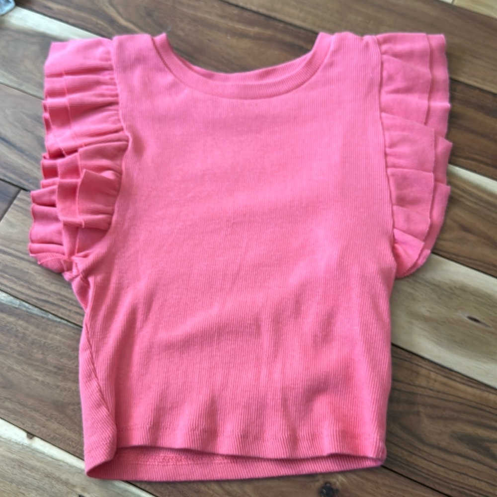 ZARA Ruffle Sleeve Top